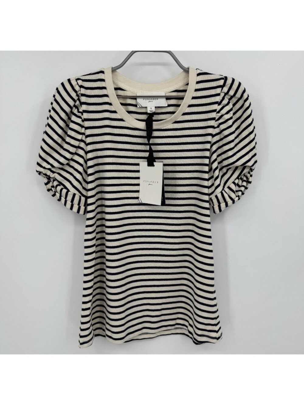 Pomander Place by Tuckernuck Navy Vesty Short Sleeve Crew Neck T-Shirt Top sz S